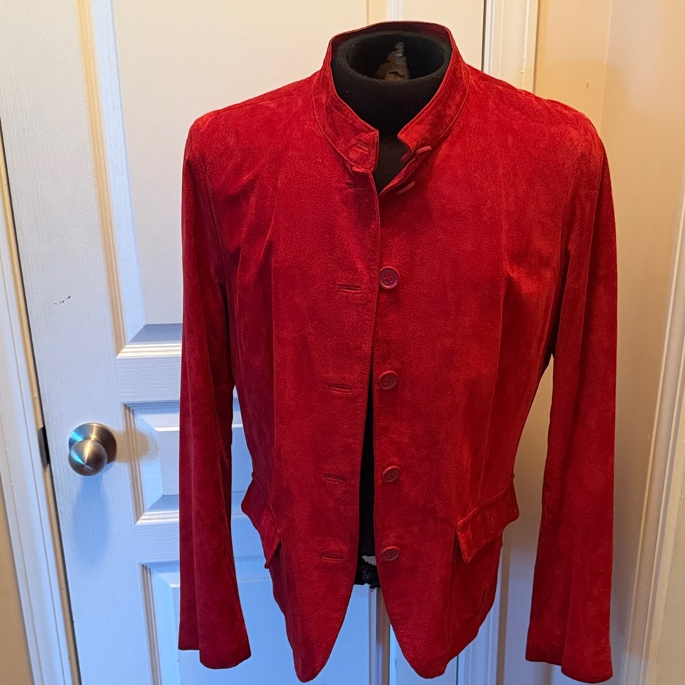 Liz Claiborne Red Suede Blazer